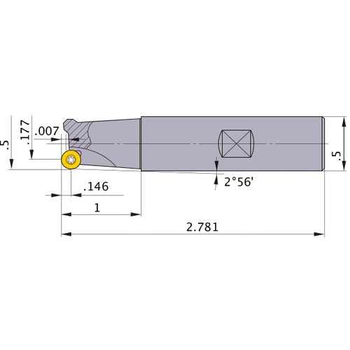 BRP3UNR081W08 INDEXABLE ENDMILL