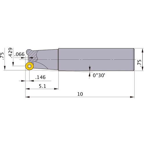 BRP3UNR122ELW12 INDEXABLE ENDMILL