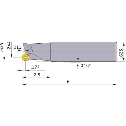 BRP4UNR101LW10 INDEXABLE ENDMILL