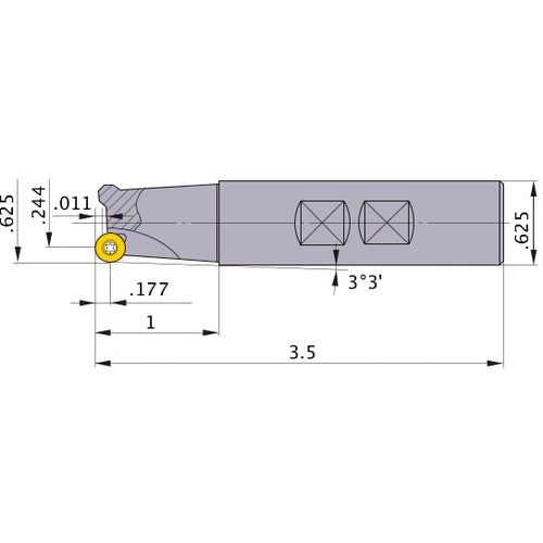 BRP4UNR101W10 INDEXABLE ENDMILL