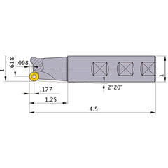 BRP4UNR162W16 INDEXABLE ENDMILL
