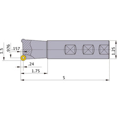 BRP6UPR243W20 INDEXABLE ENDMILL