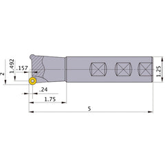 BRP6UPR324W20 INDEXABLE ENDMILL