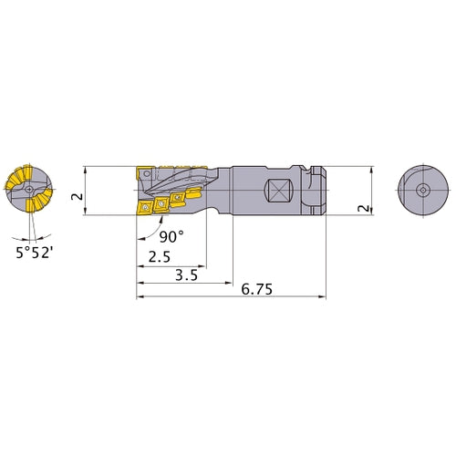 LER3218W32 INDEXABLE ENDMILL