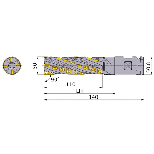 SPX4R05024WNS INDEXABLE ENDMILL