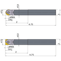 SRFU08S08MW INDEXABLE ENDMILL