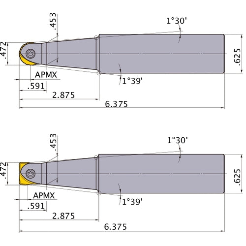 SRFU08S10L INDEXABLE ENDMILL