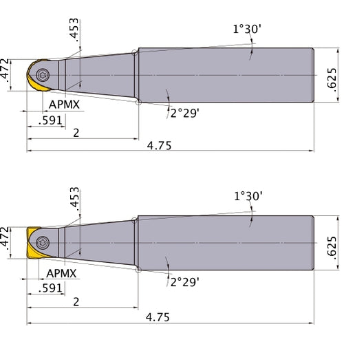 SRFU08S10M INDEXABLE ENDMILL