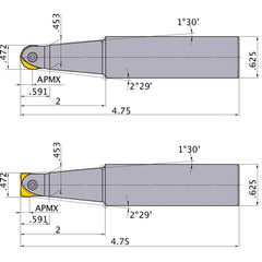 SRFU08S10M INDEXABLE ENDMILL