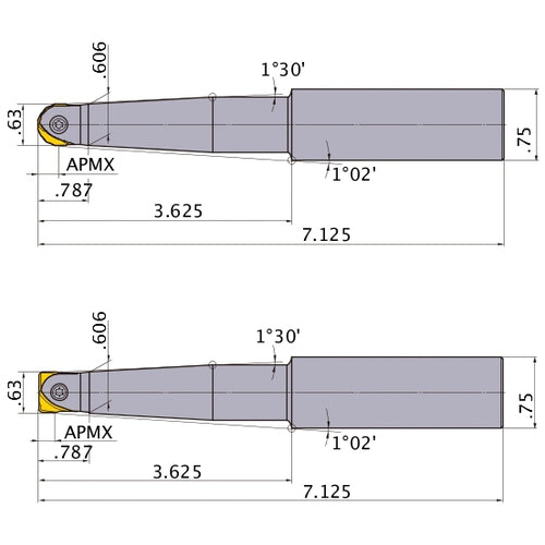 SRFU10S12L INDEXABLE ENDMILL