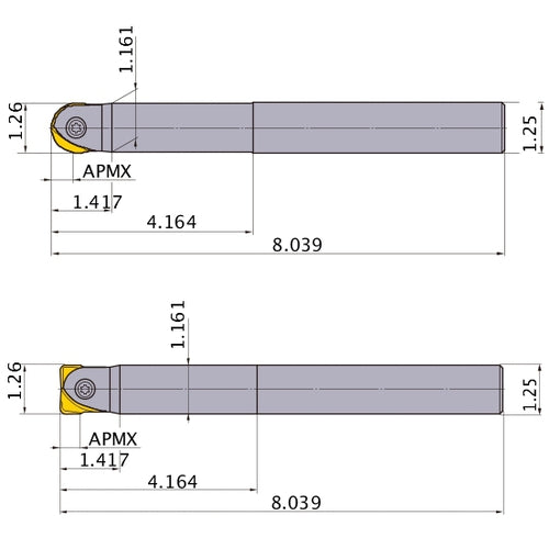 SRFU20S20M INDEXABLE ENDMILL