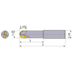 SRM220SAS2 INDEXABLE ENDMILL