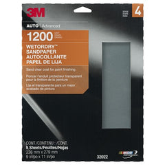 3M Wetordry Sandpaper 32022 9″ × 11″ 1200 Grit - Americas Industrial Supply