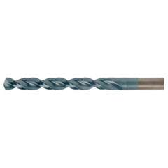 W RHS / RHC HSS-CO 8% (M42) 135 Degree Split Point Q-Cobalt Wide Land Parabolic Jobber Drill - TiCN - Exact Industrial Supply