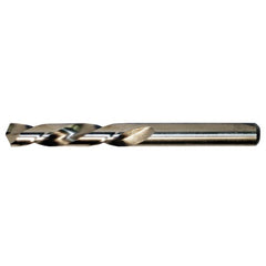 19/64 LHS / LHC HSS-CO 8% (M42) 135 Degree Split Point Cobalt Left Hand Mechanics Length Drill - Straw / Gold Oxide - Exact Industrial Supply