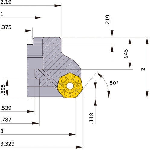 AHX440SUR0308CA FACE MILL
