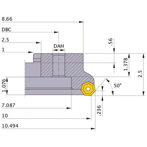 AHX640WR1036M FACE MILL