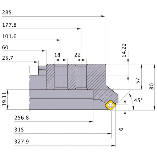 ‎ASX445-315C14R MILL