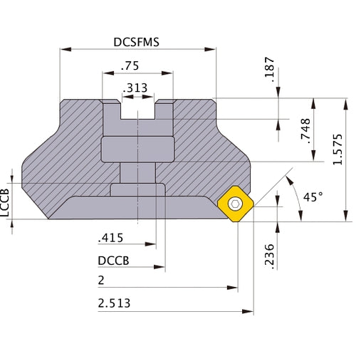 ASX445R0204 FACE MILL