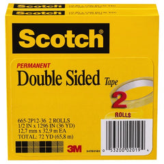 ‎Scotch Double Sided Tape 665-2P12-36 1/2″ × 1296″ 2 pk - Americas Industrial Supply