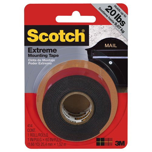 1 in × 5 ft (25 Scotch(R) Extreme Mounting Tape 52 m) Alt Mfg # 91084 - Americas Industrial Supply
