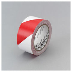 3M Safety Stripe Vinyl Tape 767 Red/White 2″ × 36 yd 5 mil Individually Wrapped Conveniently Packaged - Americas Industrial Supply