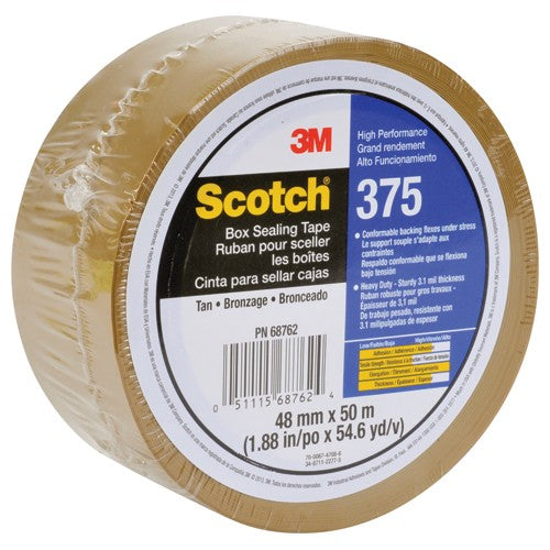 Scotch Box Sealing Tape 375 Tan 48 mm × 50 m - Americas Industrial Supply