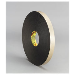 3M Double Coated Polyethylene Foam Tape 4496B Black 3/8″ × 36 yd 62mil - Americas Industrial Supply