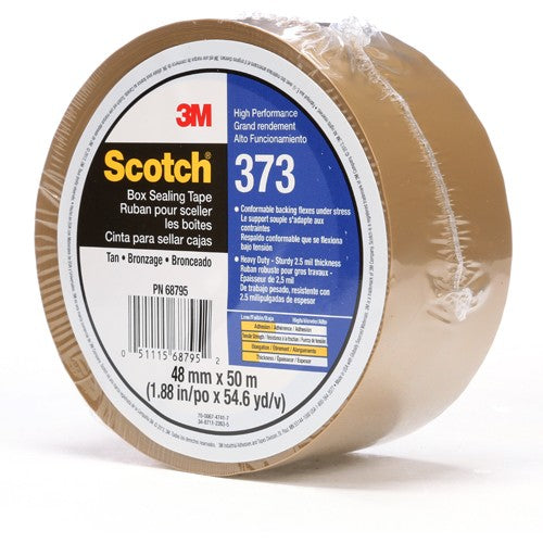 Scotch Box Sealing Tape 373 Tan 48 mm × 50 m - Americas Industrial Supply