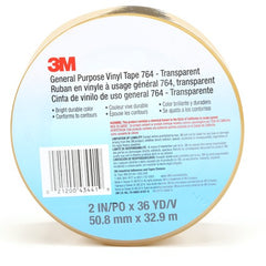 3M General Purpose Vinyl Tape 764 Transparent 2 in × 36 yd 5 mil Individually Wrapped Conveniently Packaged - Americas Industrial Supply