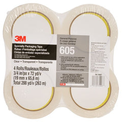 Scotch Light Duty Packaging Tape 605 Clear Cold Temperature 3/4″ × 72 yd - Americas Industrial Supply