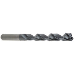 11.7 mm Dia. × 12 mm Shank × 114 mm Flute Length × 162 mm OAL, 8xD, 140°, TA, 2 Flute, Coolant Thru, Round Solid Carbide Drill