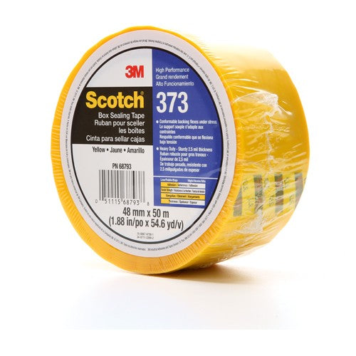 Scotch Box Sealing Tape 373 Yellow 48 mm × 50 m - Americas Industrial Supply
