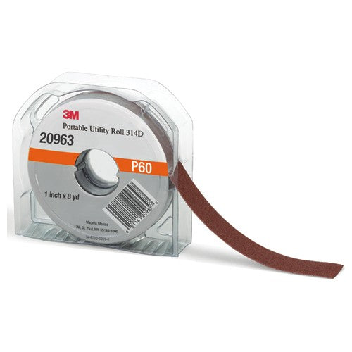 3M Portable Utility Cloth Roll 314D P60 X-weight 1″ × 8 yd - Americas Industrial Supply