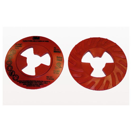 ‎3M Disc Pad Face Plate Ribbed 28443 4-1/2″ Extra Hard Red - Americas Industrial Supply