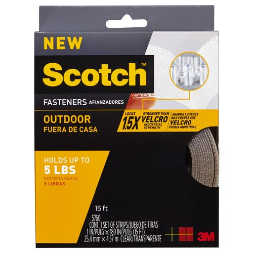 1 in × 15 ft Scotch™ Outdoor Fasteners RF5 Clear Alt Mfg # 96630 - Americas Industrial Supply