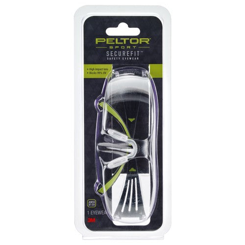‎Peltor Sport SecureFit Safety Eyewear SF400-PC-8 Clear/AF Lens - Americas Industrial Supply