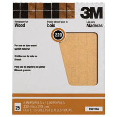 3M Garnet Sanding Sheets 99411NA 9″ × 11″ 220 grit - Americas Industrial Supply