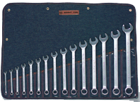 Wright Tool Fractional Combination Wrench Set -- 15 Pieces; 12PT Chrome Plated; Includes Sizes: 5/16; 3/8; 7/16; 1/2; 9/16; 5/8; 11/16; 3/4; 13/16; 7/8; 15/16; 1; 1-1/16; 1-1/8; 1-1/4"; Grip Feature - Americas Industrial Supply