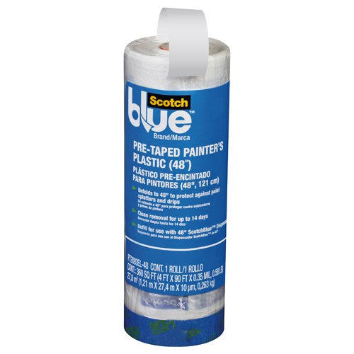 ‎3M ScotchBlue Tape + Plastic PT2093EL-48 - Americas Industrial Supply