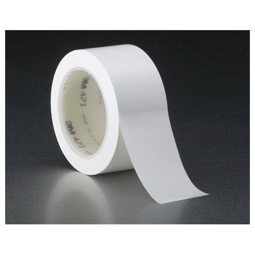 3M Vinyl Tape 471 White 3/8″ × 36 yd 5.2 mil - Americas Industrial Supply