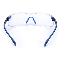 3M Solus 1000-Series Safety Glasses S1101SGAF Black/Blue Clear Scotchgard Anti-Fog Lens - Americas Industrial Supply