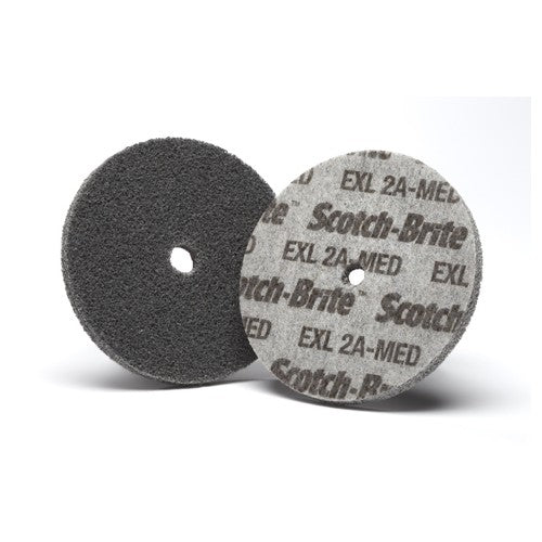 Scotch-Brite EXL Unitized Wheel XL-UW 2A Medium 3″ × 1/4″ × 1/4″ - Americas Industrial Supply
