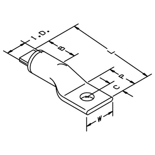 3M Scotchlok Aluminum One Hole Lug 40029 up to 35 kV 1 AWG Gold - Americas Industrial Supply