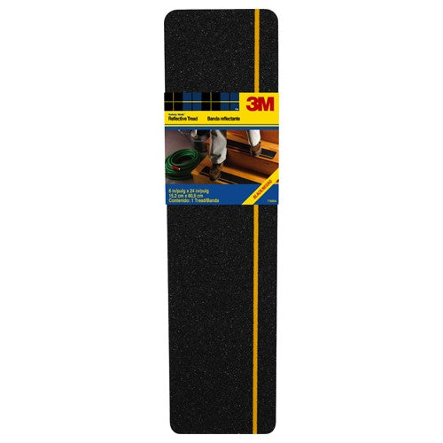 3M Safety-Walk Slip Resistant Reflective Tread 600BY-T6X24 6″ × 2 ft Black - Americas Industrial Supply