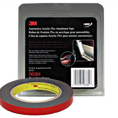 3M Automotive Acrylic Plus Attachment Tape 06384 Black 1.12 mm 1/2″ × 5 yd - Americas Industrial Supply