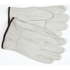 Full Leather/Straight Thumb 3203 Unlined Drivers Gloves - Size Medium - Americas Industrial Supply