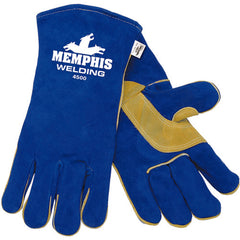 Welding Gloves - Select Shoulder - Blue - Foam Lined - Wing Thumb - Size X-Large - Americas Industrial Supply