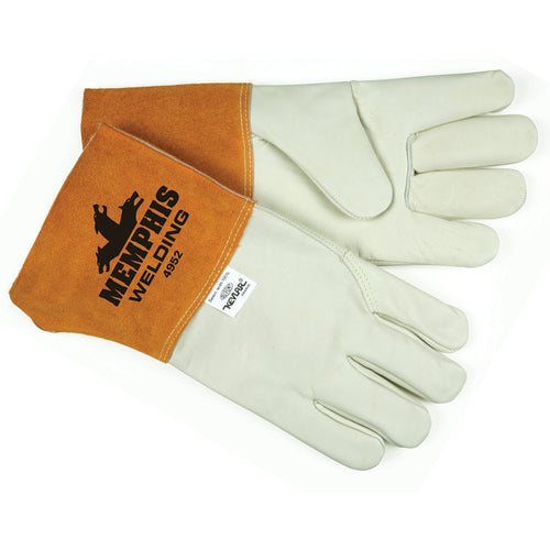 Leather / Kevlar 4952 Mig/Tig Welders Gloves - Size Medium - Americas Industrial Supply