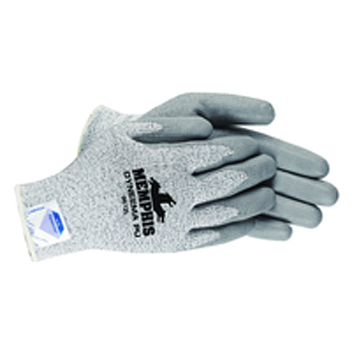 MCR Safety Cut Pro Gloves - 13 Gauge Dyneema Diamond Technology - PU Palm Coating - Size Medium - Americas Industrial Supply